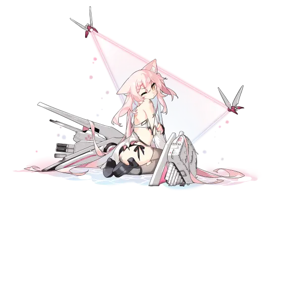 战舰少女R - 岛风(岛风型驱逐舰)·改 - 大破立绘