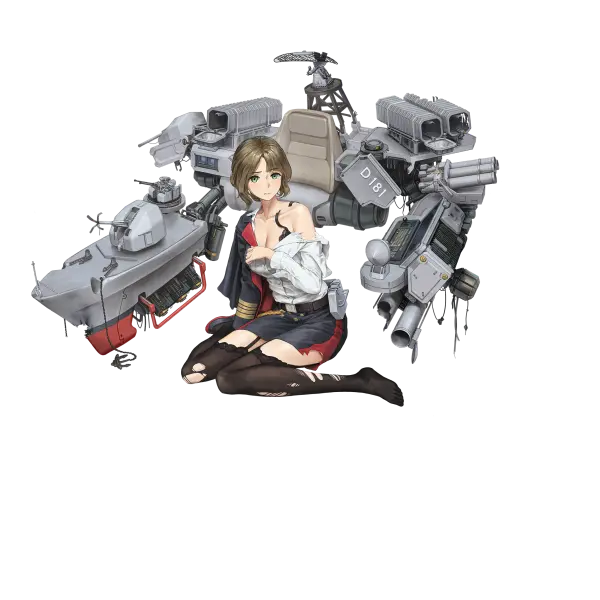 战舰少女R - 汉堡·改 - 大破立绘