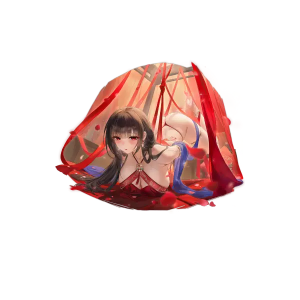 战舰少女R - 逸仙 - 换装 - 照红妆 - 大破立绘