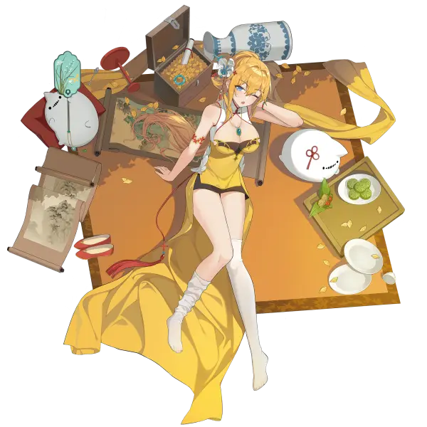 战舰少女R - 约克公爵 - 换装 - 秋日茶歇 - 大破立绘