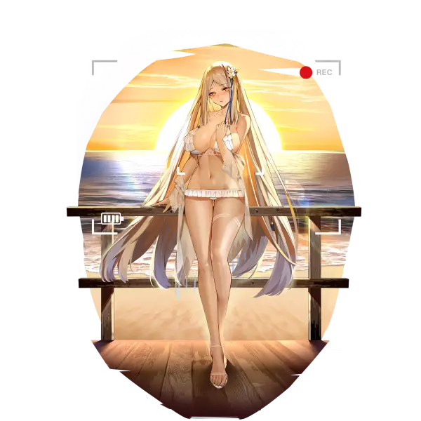 战舰少女R - 加贺 - 换装 - 曦光流虹 - 大破立绘