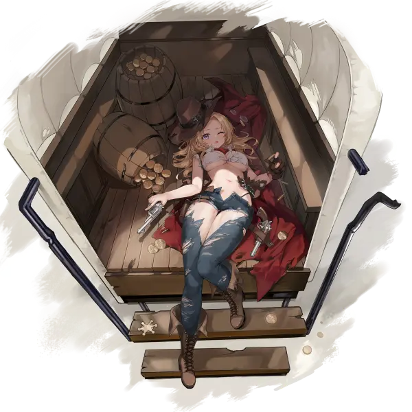 战舰少女R - 兰利 - 换装 - 黄金大劫案 - 大破立绘