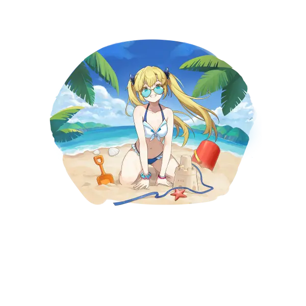 战舰少女R - 约翰斯顿 - 换装 - 晴夏空语 - 大破立绘