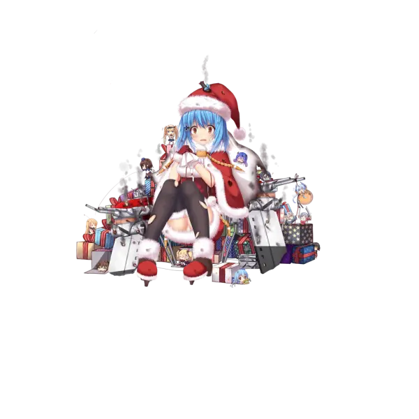 战舰少女R - 欧根亲王 - 换装 - 圣诞服 - 大破立绘
