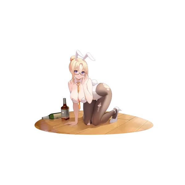 战舰少女R - 本宁顿 - 换装 - 兔子小姐的秘密“作战” - 大破立绘