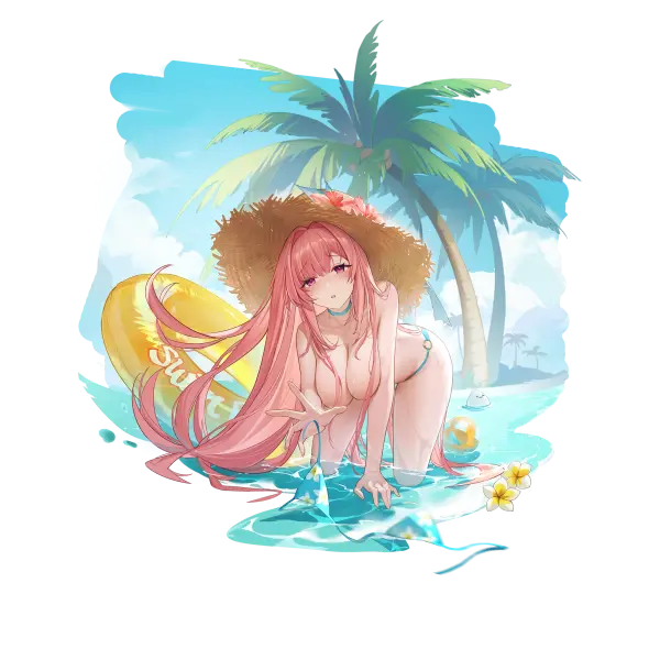 战舰少女R - 胜利 - 换装 - 夏日的问候 - 大破立绘