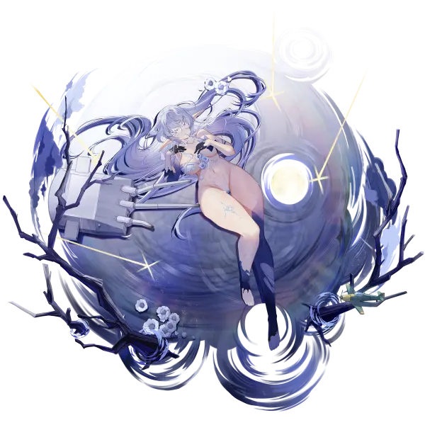战舰少女R - AIII - 换装 - 空寂星月夜 - 大破立绘