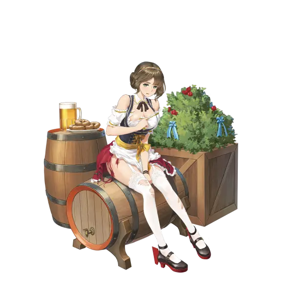 战舰少女R - 汉堡 - 换装 - 巴伐利亚醺风 - 大破立绘