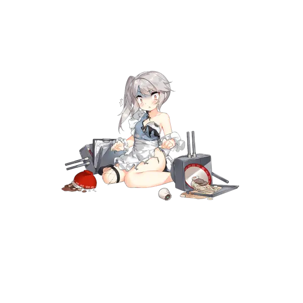 战舰少女R - 宁海 - 换装 - 中华特级厨师 - 大破立绘