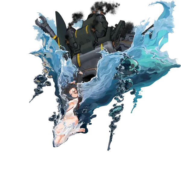 战舰少女R - 伊-400 - 大破立绘