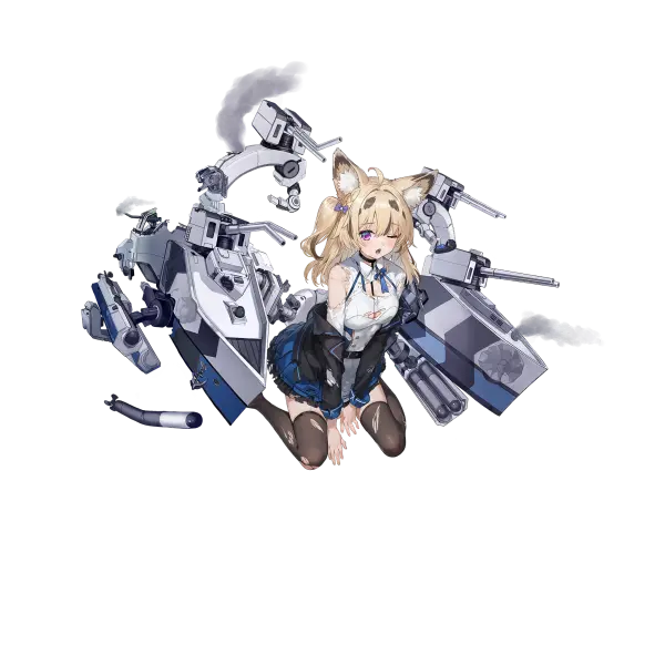 战舰少女R - 虎(驱逐舰) - 大破立绘