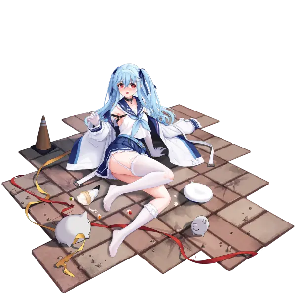 战舰少女R - 吹雪 - 换装 -  - 大破立绘