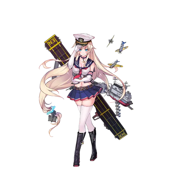 战舰少女R - 企业 - 换装 - 白色恶魔 - 正常立绘