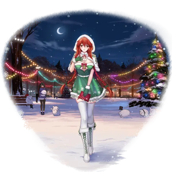 战舰少女R - 贝亚恩 - 换装 - 雪夜心风景 - 正常立绘