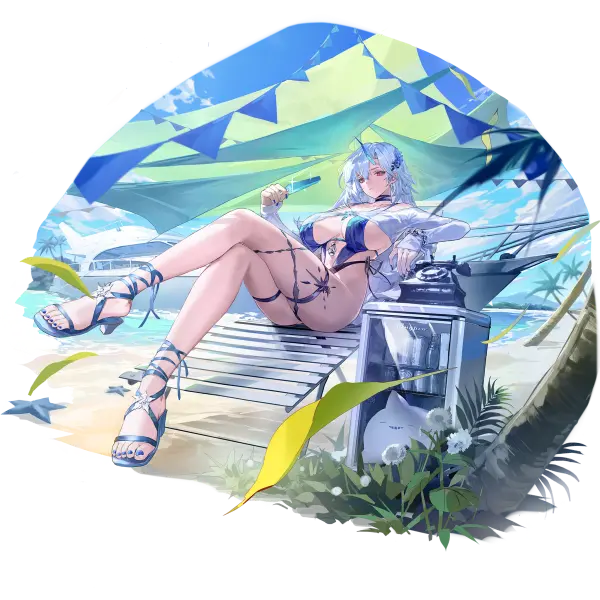 战舰少女R - G14 - 换装 - 冰洁之花 - 普通立绘
