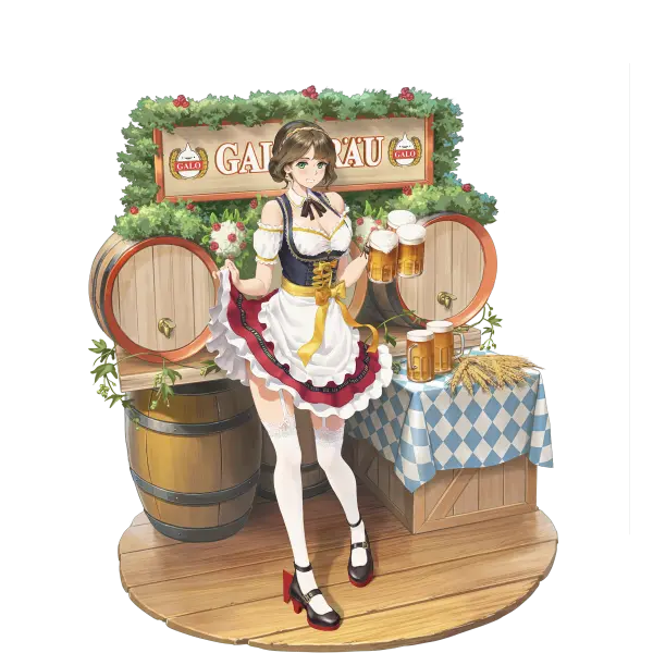 战舰少女R - 汉堡 - 换装 - 巴伐利亚醺风 - 正常立绘