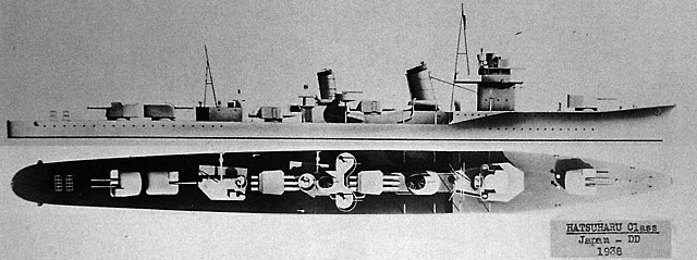 文件:Japanese destroyer Hatsuharu ONI-1938.jpg