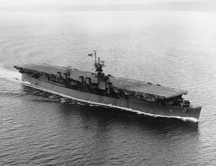 文件:USS Princeton (CVL-23) underway in Puget Sound on 3 January 1944 (NH 95651).jpg