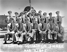 Pilots of US Navy Fighting Squadron 3 (VF-3) on 5 March 1942.jpg