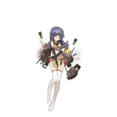 战舰少女R - 秋月 - 大破立绘