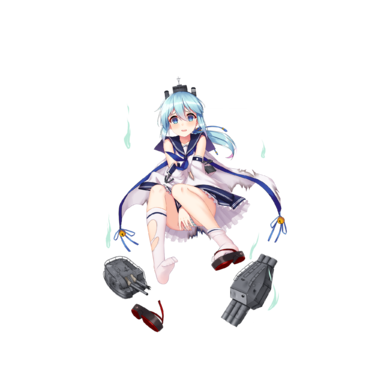 战舰少女R - 深雪·改 - 大破立绘