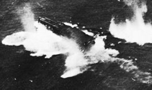 Leyte-chitose class under attack near miss.jpg