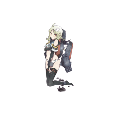 战舰少女R - 凉月 - 大破立绘