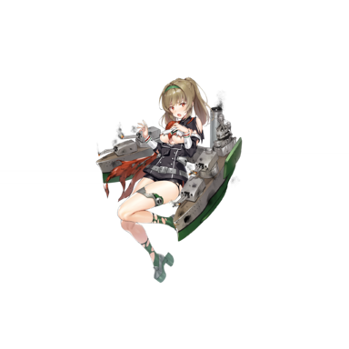 战舰少女R - 阿尔贝托·迪·朱桑诺 - 大破立绘