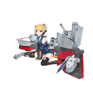 战舰少女R - 查尔斯·F·亚当斯 - 大破立绘