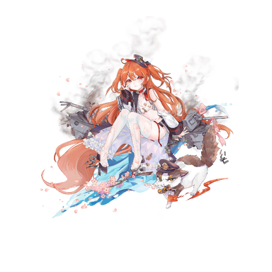战舰少女R - 岛风(峰风型驱逐舰) - 大破立绘