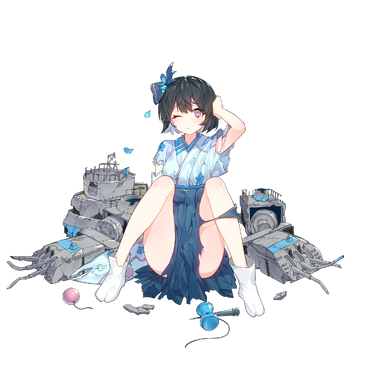 战舰少女R - 大淀(苍青幻影) - 大破立绘