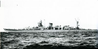 1943年12月刚刚服役不久的矢矧号