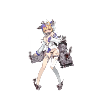 战舰少女R - 弗莱彻 - 大破立绘