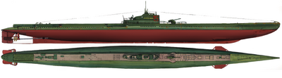 可畏级潜艇轮廓图（属于该级的卡萨比安卡号）