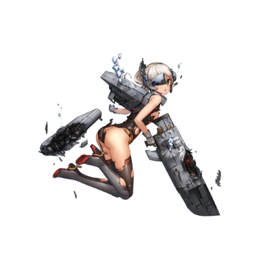 战舰少女R - U-505 - 大破立绘