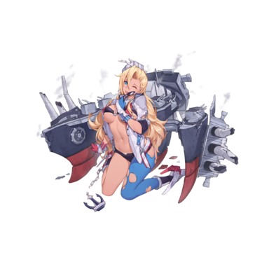战舰少女R - 印第安纳 - 大破立绘