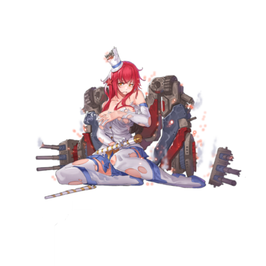 战舰少女R - 巴尔的摩·改 - 大破立绘