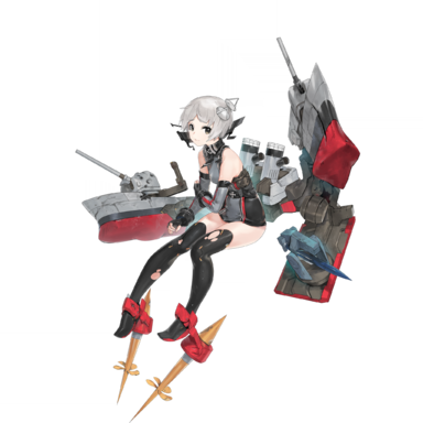 战舰少女R - 吕特晏斯 - 大破立绘
