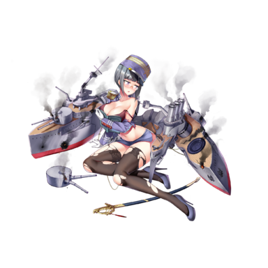战舰少女R - 埃德加·居内 - 大破立绘