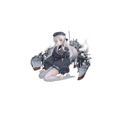 战舰少女R - 吕贝克·改 - 大破立绘