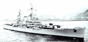 Chilean cruiser O'Higgins (CL-02) underway in 1962.jpg