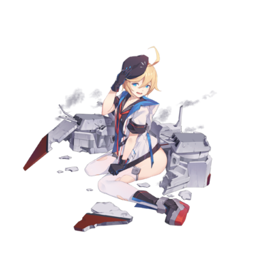 战舰少女R - 哥伦比亚 - 大破立绘