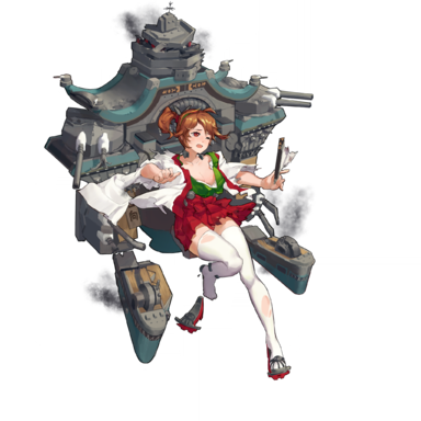 战舰少女R - 日向 - 大破立绘