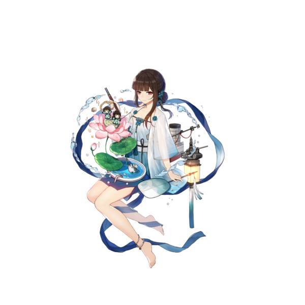 战舰少女R - 逸仙 - 换装 - 碧水明纱 - 正常立绘