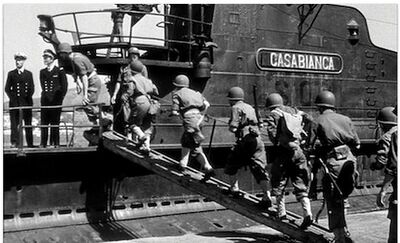 1943年9月登上卡萨比安卡号的突击队员