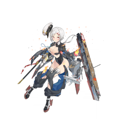 战舰少女R - 彼得·施特拉塞尔 - 大破立绘