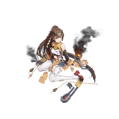 战舰少女R - 飞龙·改 - 大破立绘
