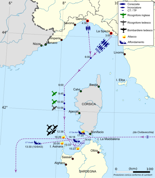 文件:Affondamento corazzata Roma 1943-9-9 mappa.svg.png