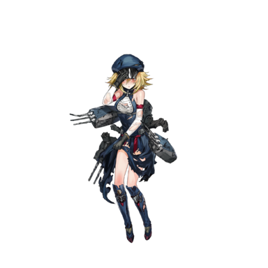 战舰少女R - 莱比锡·改 - 大破立绘