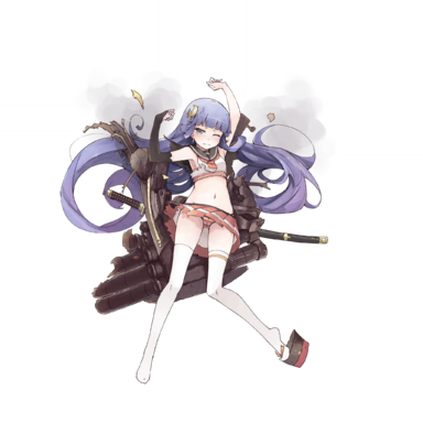战舰少女R - 秋月·改 - 大破立绘